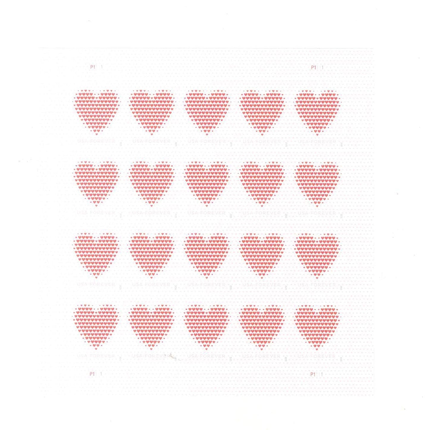 Made of Hearts Forever First Class Postage Stamps image 1