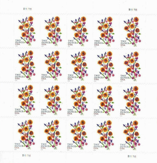 Sunflower Bouquet Two Ounce Forever First Class Postage Stamps image 0