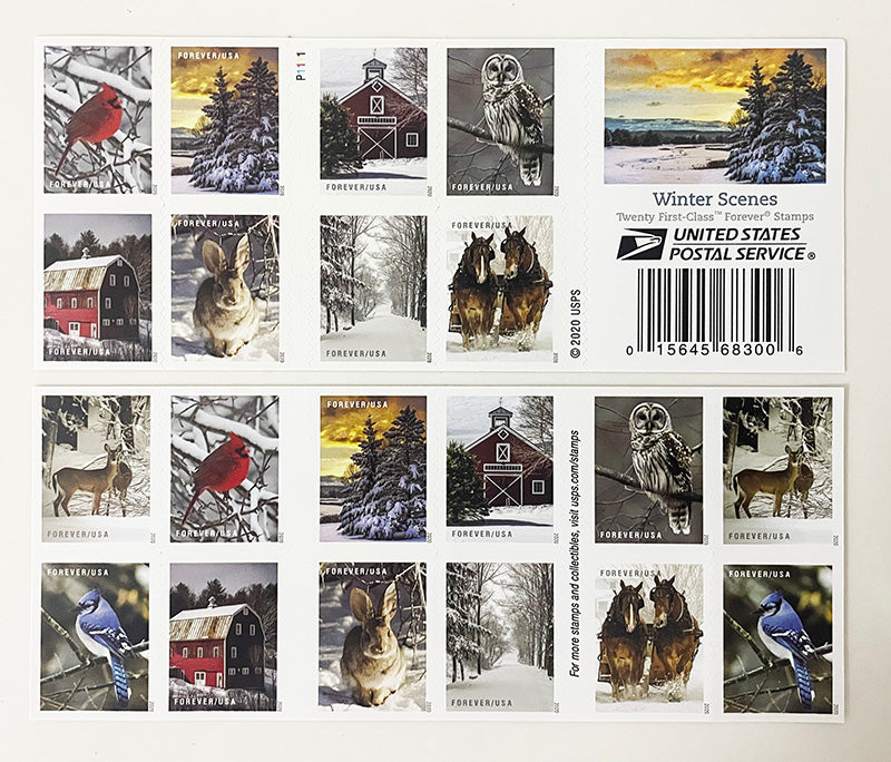 Winter Scenes Forever First Class Postage Stamps image 0