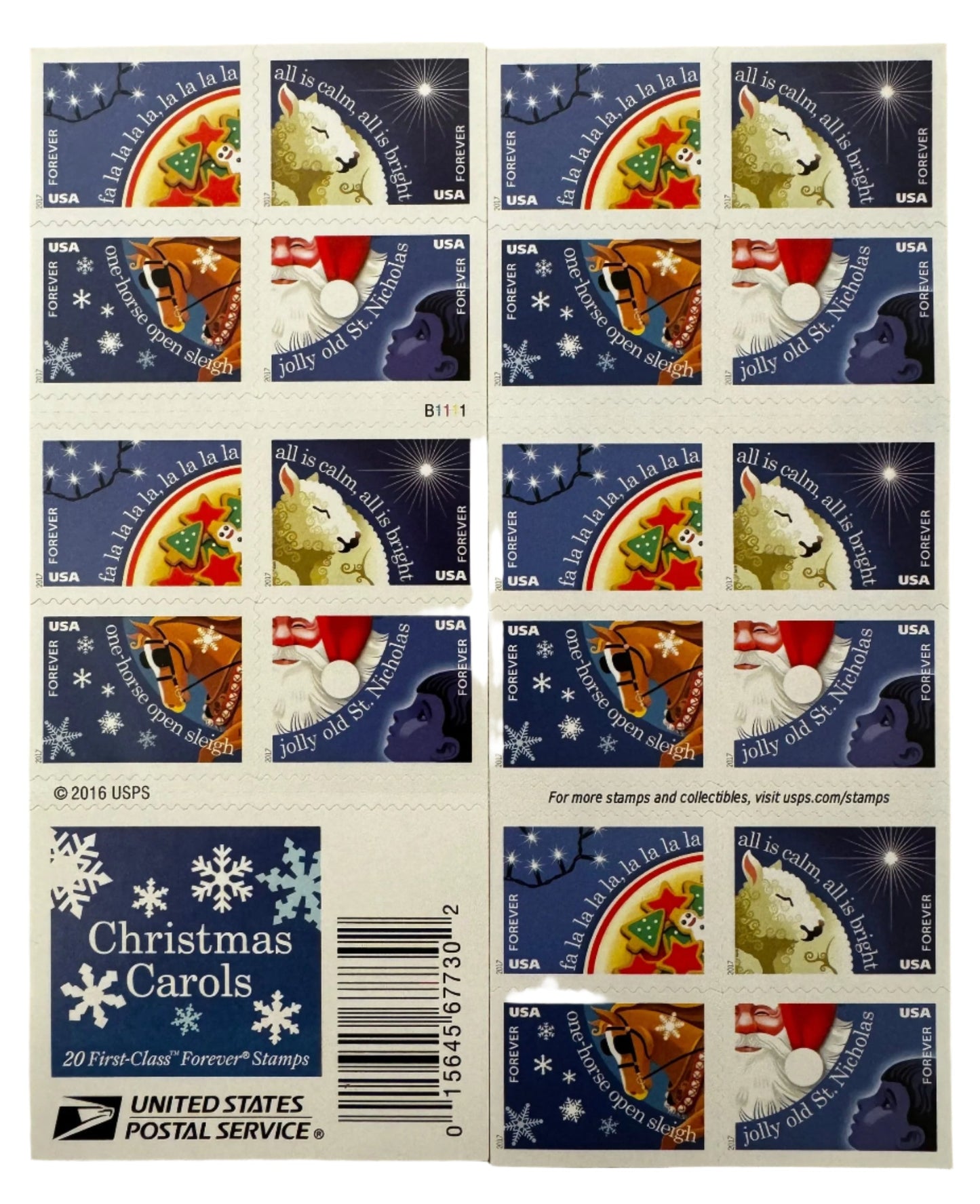 Christmas Carols Forever First Class Postage Stamps image 1