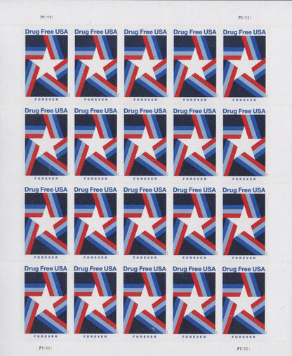 Drug Free Forever First Class Postage Stamps image 0