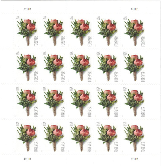 USPS Celebration Boutonniere Forever Postage Stamps image 0
