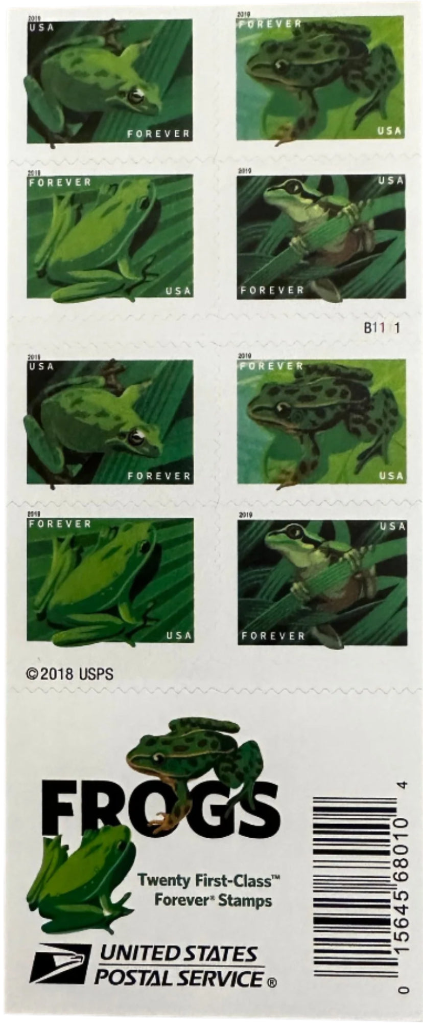 USPS Frogs Forever First Class Postage Stamps image 1
