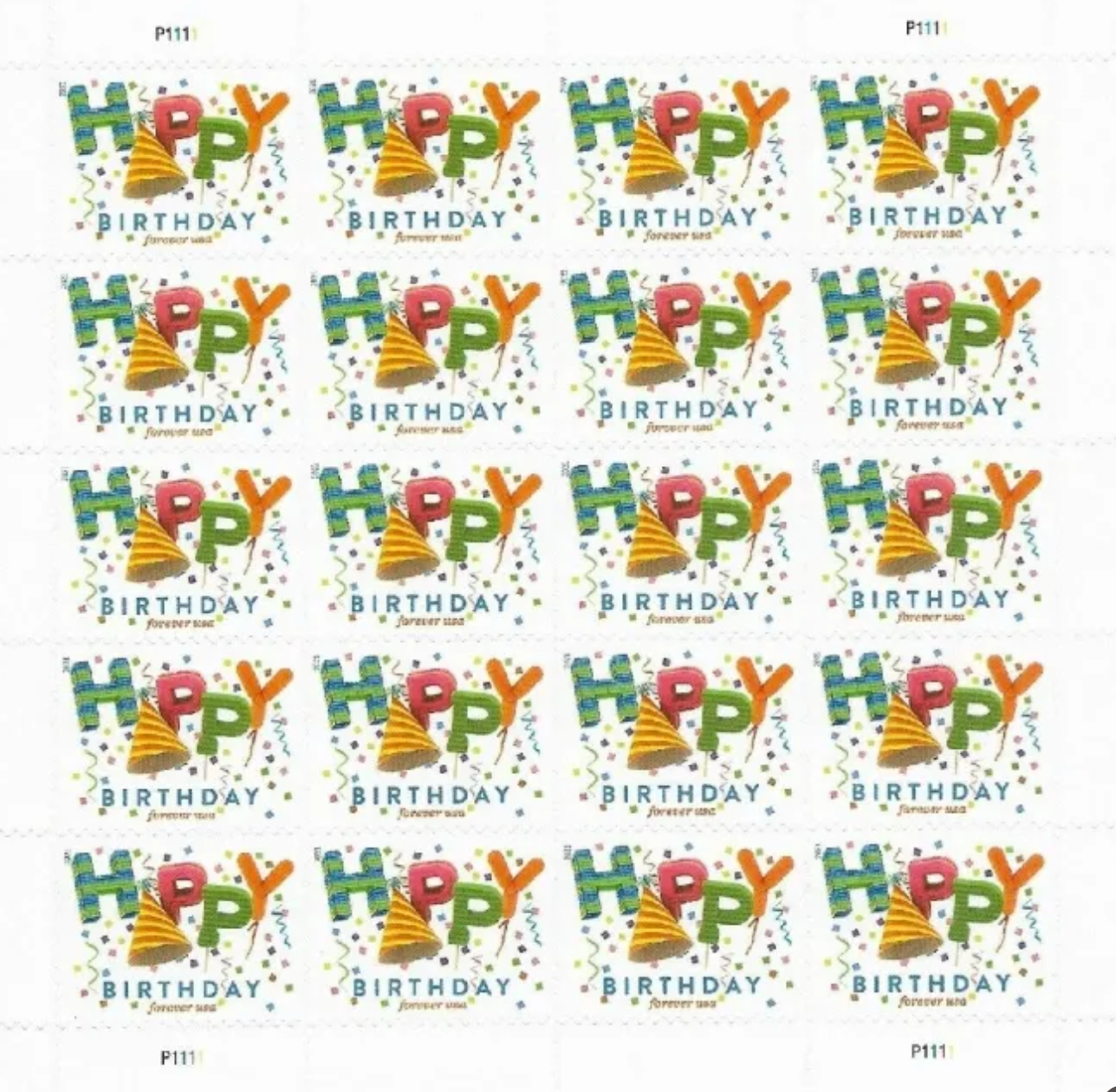 USPS Happy Birthday Forever First Class Postage Stamps image 0