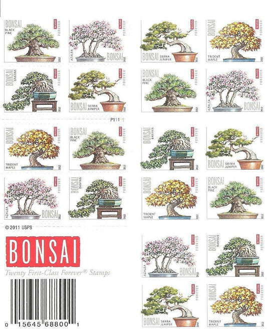 USPS Bonsai Tree Forever First Class Postage Stamps image 0