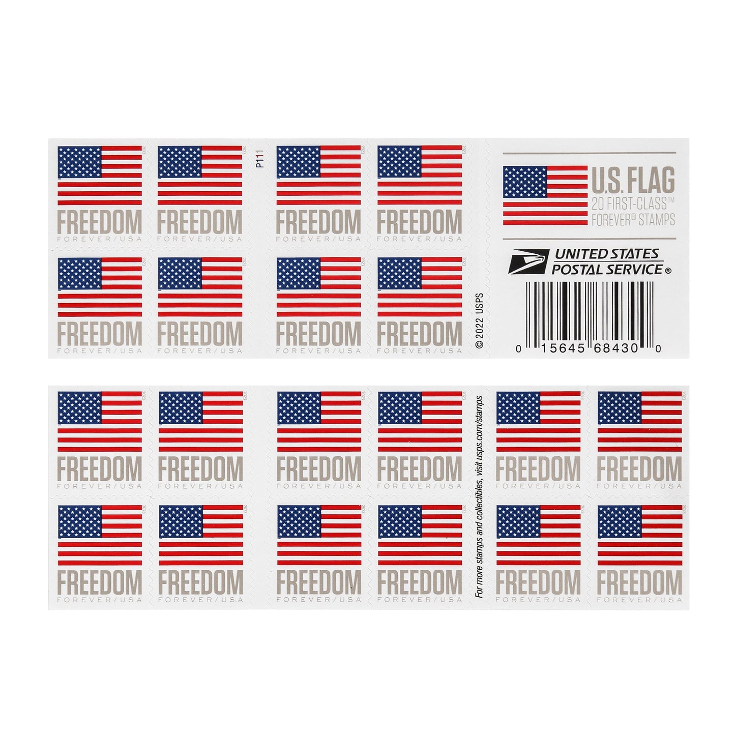 2023 US Flags / Freedom Booklets Rolls Forever First Class Postage Stamps image 2