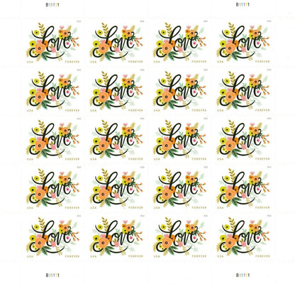 Love Flourishes Forever First Class Postage Stamps image 0