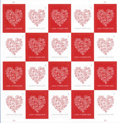 Red White Forever First Class Postage Stamps image 0