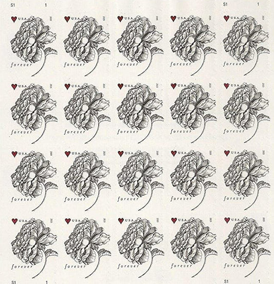 Antique Vintage Rose Forever First Class Postage Stamps image 0